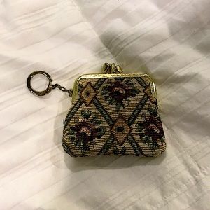 Tapestry coin purse key chain